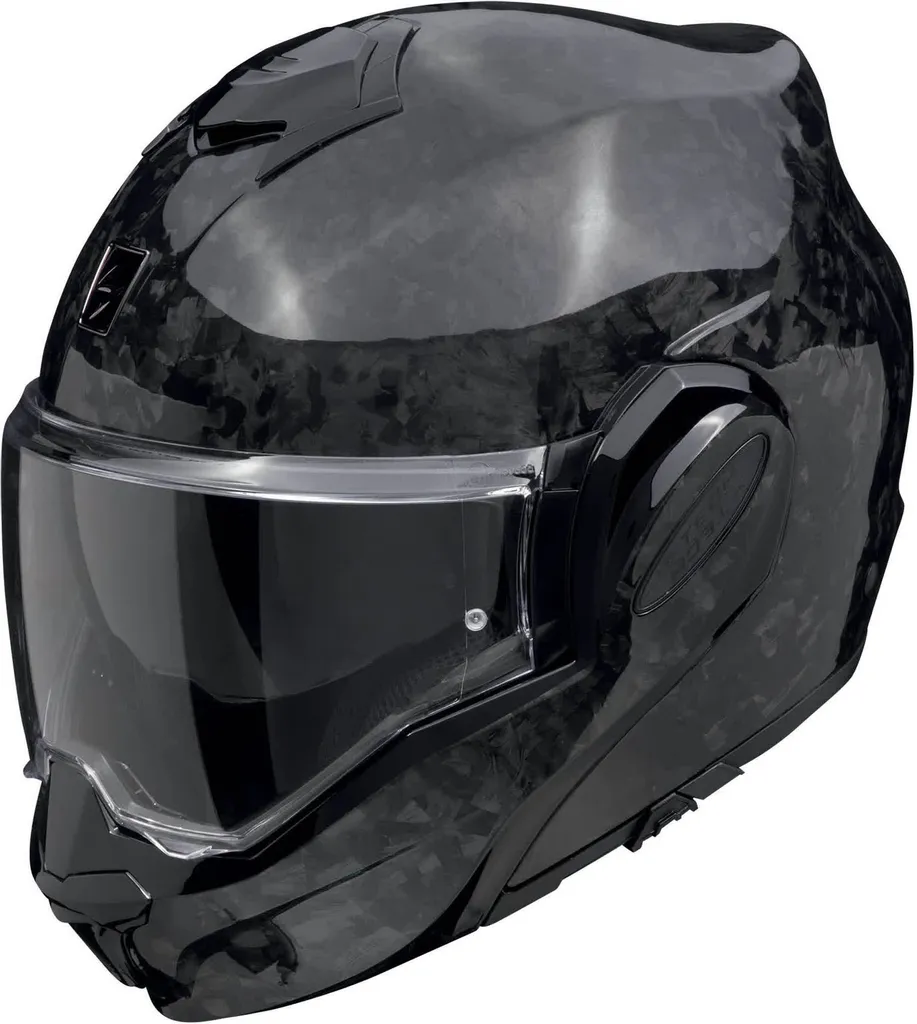 Casque pliable de moto Scorpion Exo Tech Evo Carbon noir pour adulte