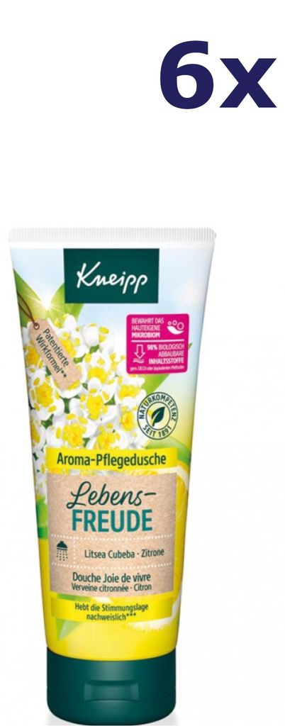 6x Kneipp douchegel - Litsea Cubeba & Citroen 200 ml
