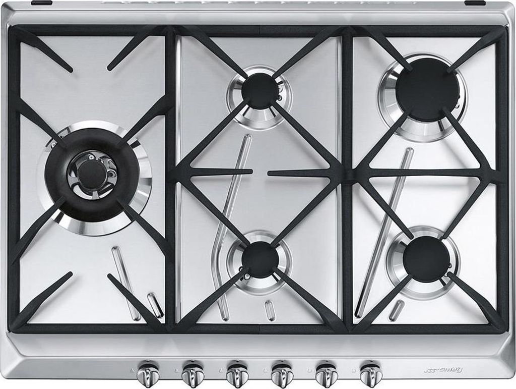 Table de cuisson à gaz encastrable 5 feux Smeg SRV575GH5 en Image du produit 