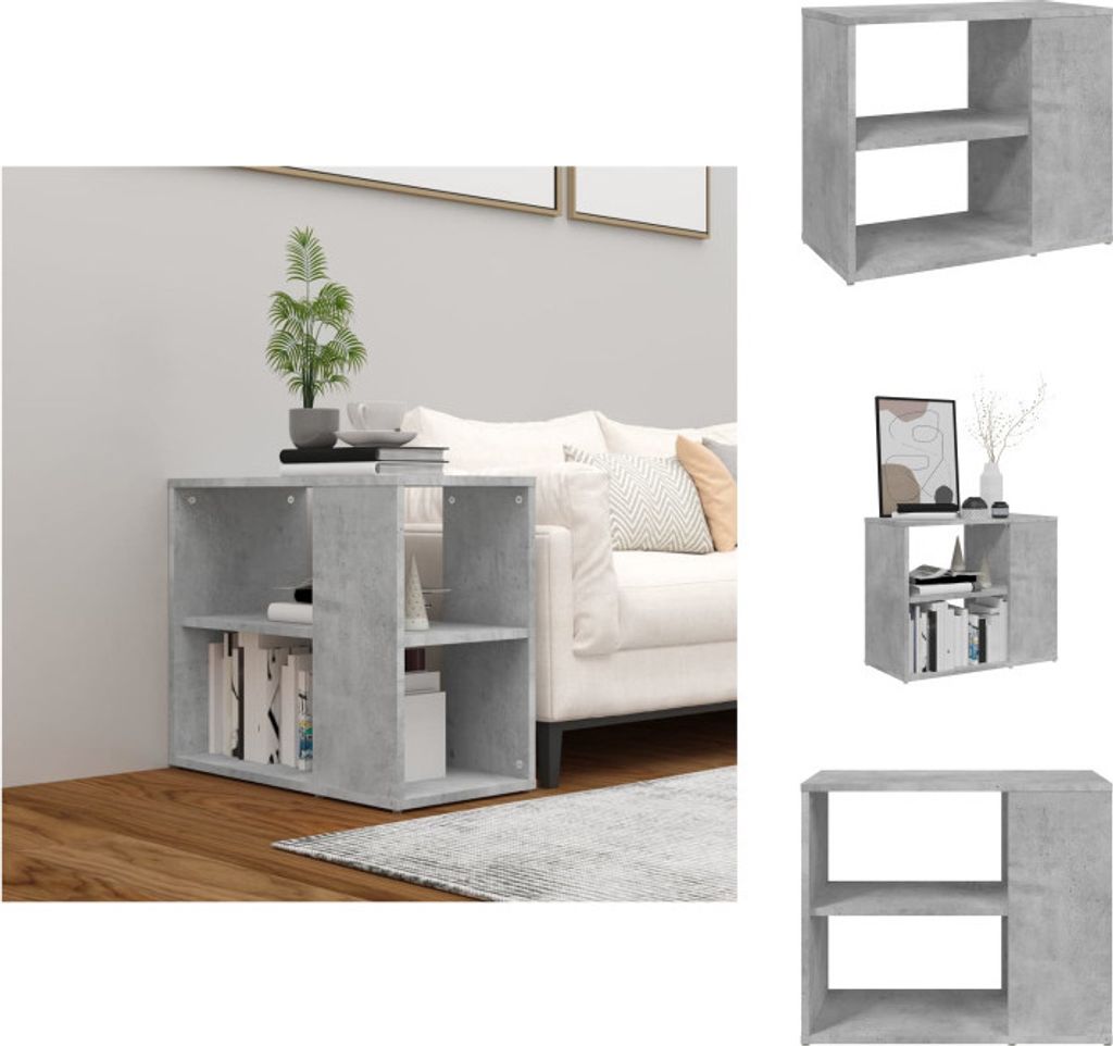vidaXL Beistelltisch Betongrau 60x30x50 cm Holzwerkstoff - Sideboards