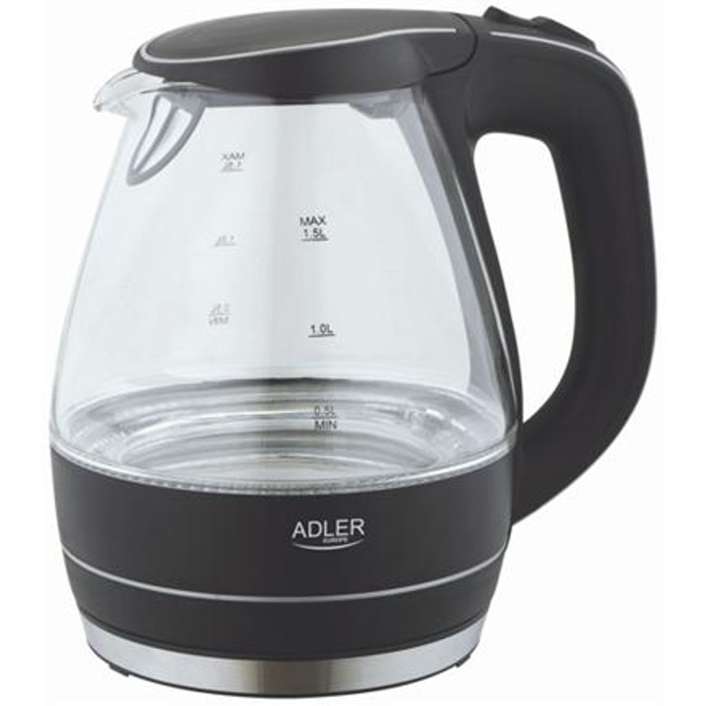 Czajnik elektryczny Adler AD 1224 1,5 l 2000 W czarny, Zdjęcie produktu 