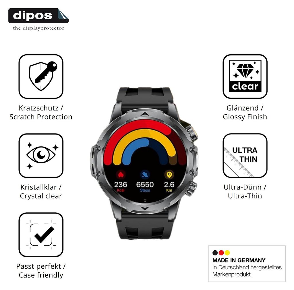 6x Schutzfolie für LIGE SMART EF23 1.53 klar Displayschutzfolie Folie Display Schutz dipos