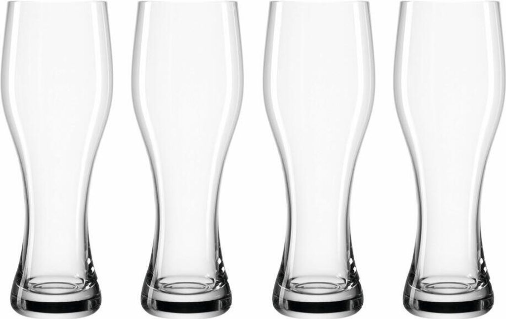 Leonardo Taverna Weizenbiergläser, 4er Set, Bierglas, Weizenglas, Weizenbierglas, Glas, 500 ml, 049448
