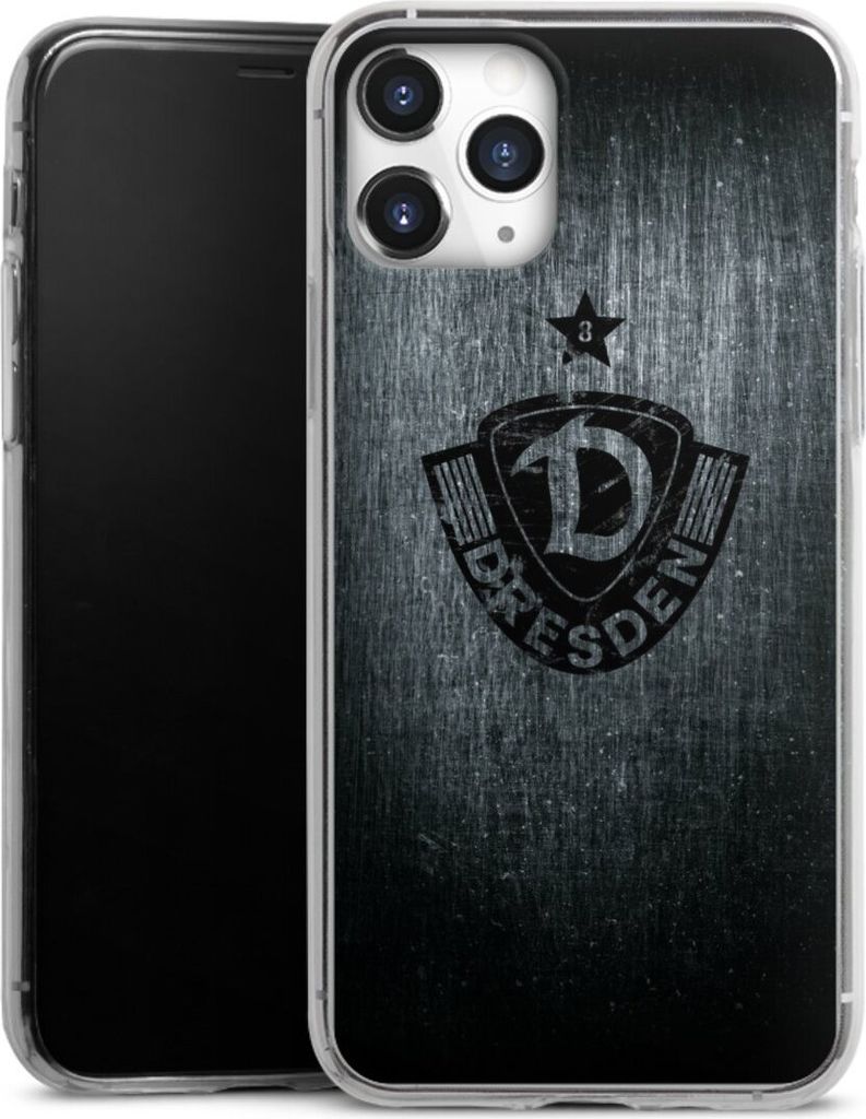 DeinDesign Slim Hülle für Apple iPhone 11 Pro Silikon Case Ultra Dünn Handyhülle Offizielles Lizenzprodukt SG Dynamo Dresden Vintage