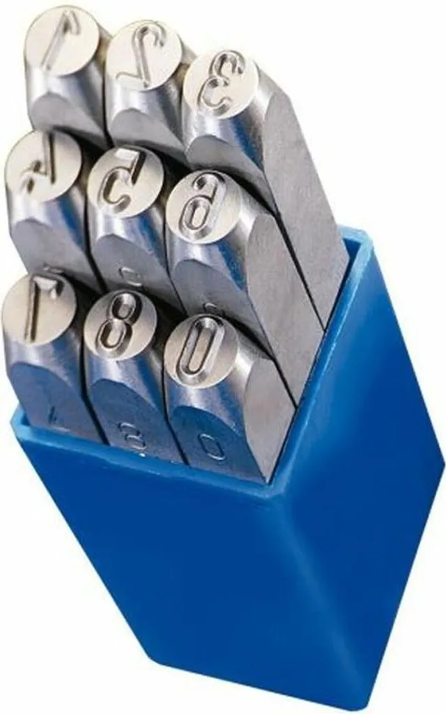 Gravurem 133.T2 Set 9 Punzoni Numeri Inversi 2mm | Qualità Tedesca Vera