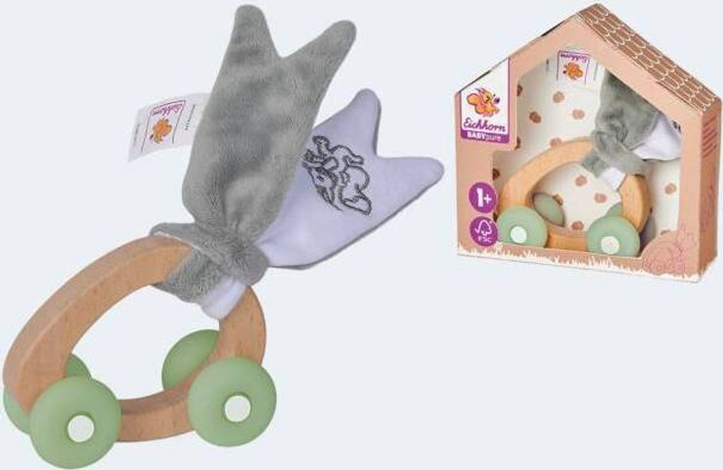 Eichhorn Baby Pure Schiebe Fahrzeug + Knistertuch Produktbild 