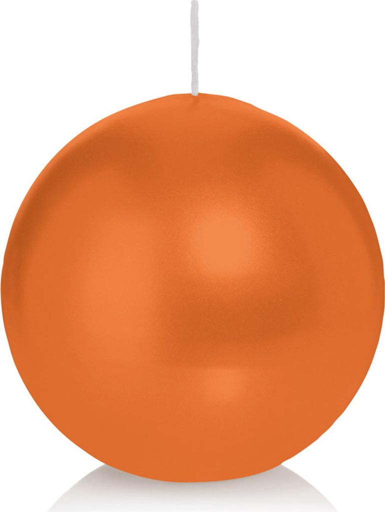 Wiedemann Kerzen Kugelkerzen Aprikose Ø 80 mm, 6 Stück, rußarm, tropffrei, hochwertiger Docht