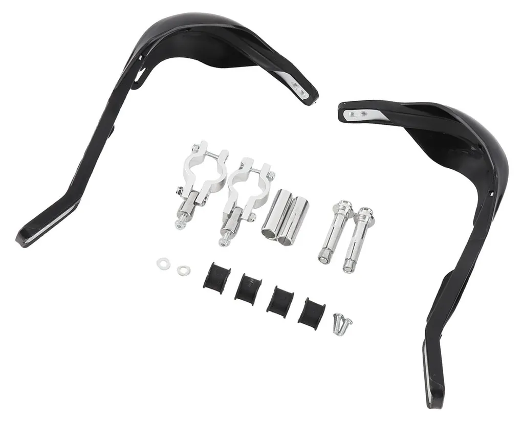 Protège-mains cross noir pour moto de type enduro et motocross en plastique