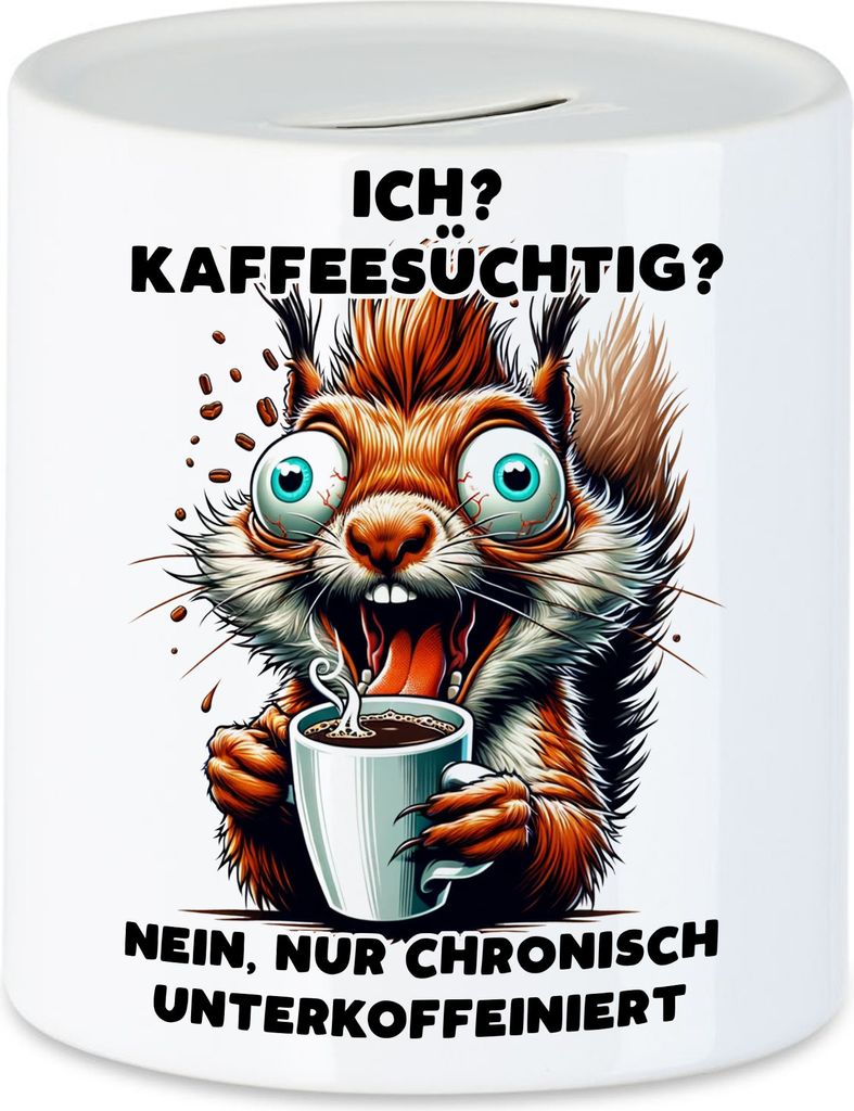 Ich Kaffeesüchtig Eichhörnchen Spardose Coffee Süchtig Produktbild 