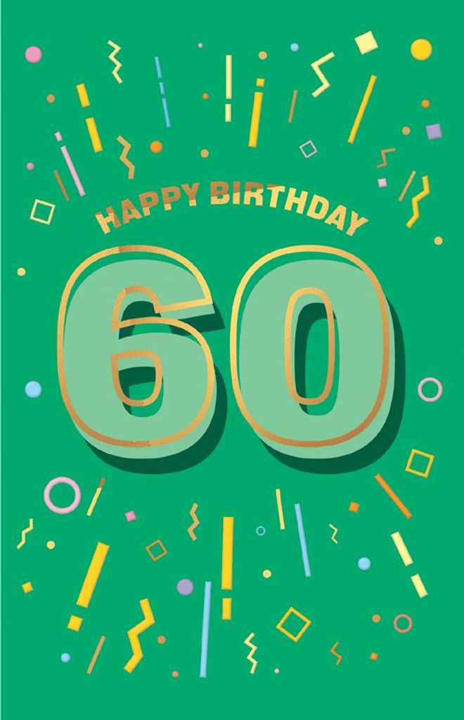SUSY CARD Geburtstagskarte "Zahlen" - 60. Geburtstag