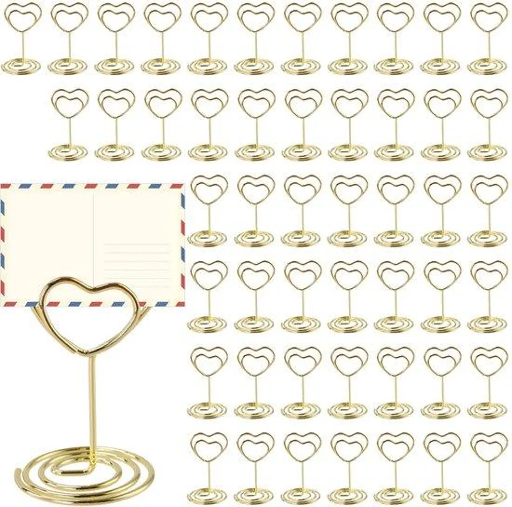 Porte-nom doré 40 x 50 mm ultra stable et rigide pour fête et banquet