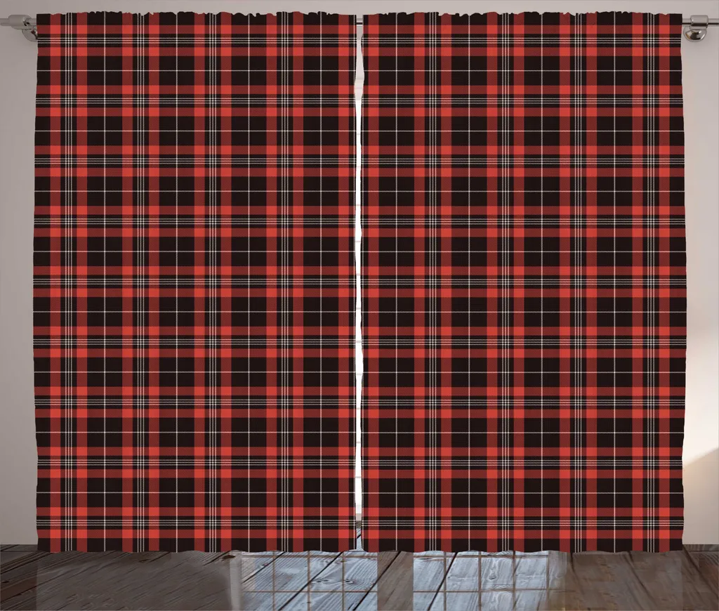 Tenda Country Scozzese Rosso Marrone ABAKUHAUS 280x245 cm