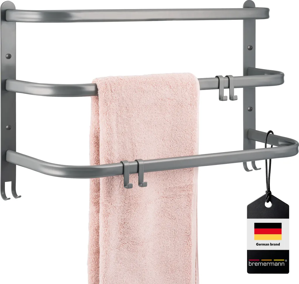 bremermann Portasciugamani Grigio: Eleganza 3 Ripiani per la tua Spa