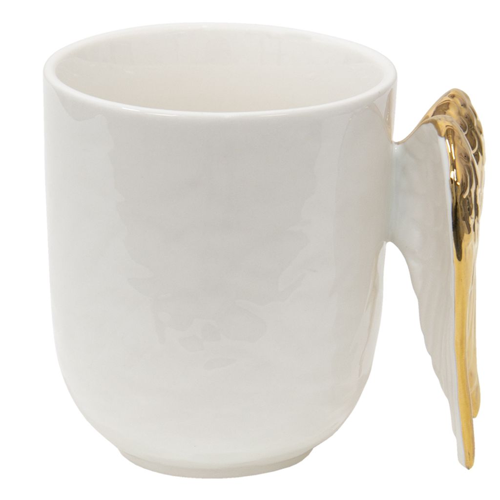Clayre & Eef Tasse 350 ml Blanc Céramique Ailes Image du produit 