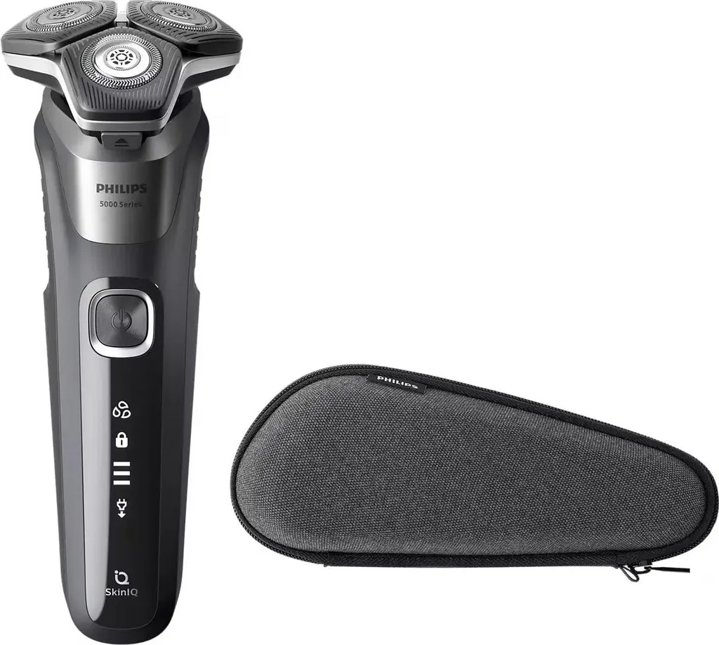 Philips SHAVER Series 5000 S5887/30 rasoio da uomo Rasoio a rotazione Trimmer Nero, Grigio
