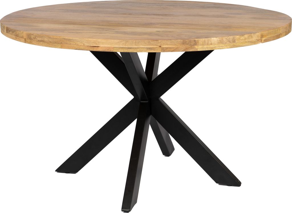 Zita Home Esstisch 110cm rund echtes Massivholz mit Produktbild 1