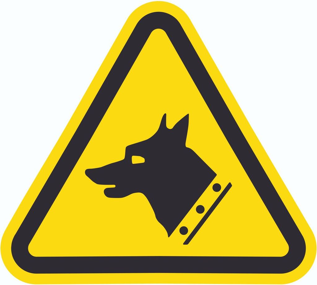 Achtung Wachhund Symbol Aufkleber Dreieck D200mm