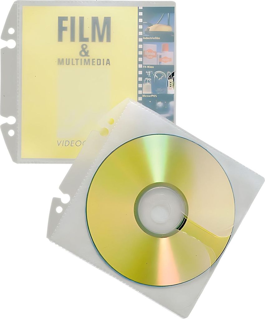 Durable CD-/DVD-Tasche - Fleece, Polypropylen - Transparent - 1 CD/DVD