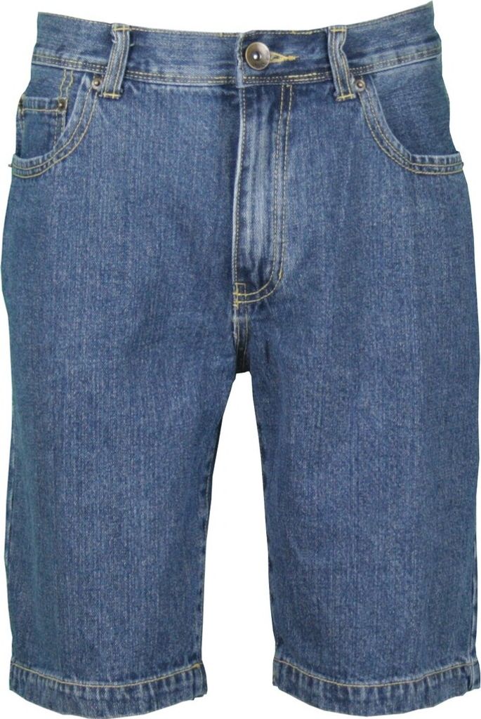 Jeanshose Herren kurz Jeansshorts im 5-Pocket-Design Shorts 100% Baumwolle, Größe:L, Variante:Blau