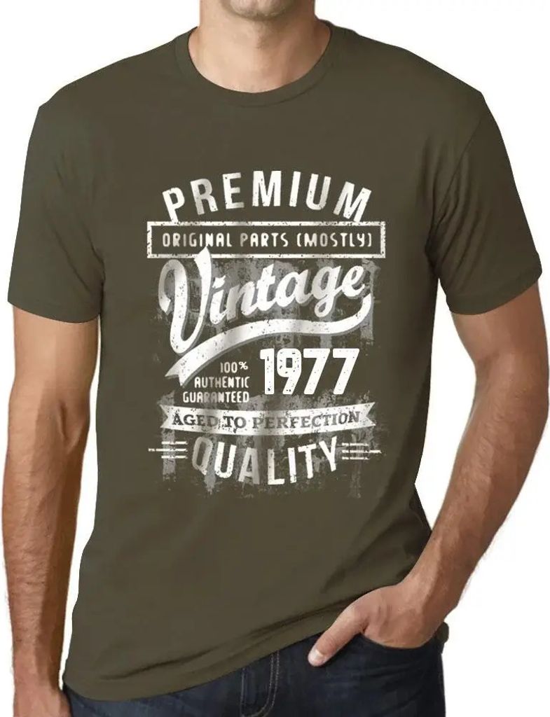 Herren Grafik T-Shirt Originalteile (meist) bis zur Perfektion gealtert 1977 – Original Parts (Mostly) Aged to Perfection 1977 – Geschenk 47.