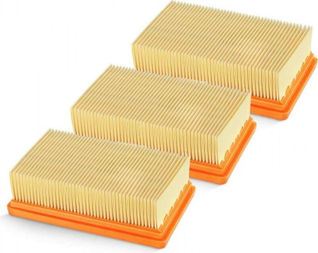 3er Pack Ersatz Flachfaltenfilter für Karcher MV4 MV5 MV6 WD4 WD5 WD6, WD4P WD5P WD6P Nass- und Trockensauger - ersetzt 2.863-005,0 B