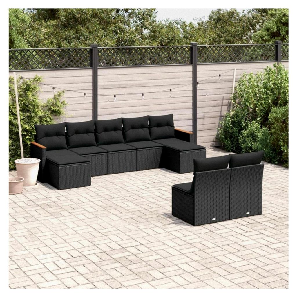 Gartenmöbel Set mit Stauraum - XXL Lounge Rattan Sofa für den Außenbereich