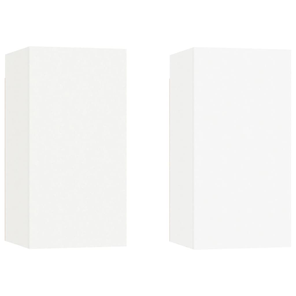 vidaXL Szafki pod telewizor 2 szt. Biały 30,5x30x60 cm Zdjęcie produktu 
