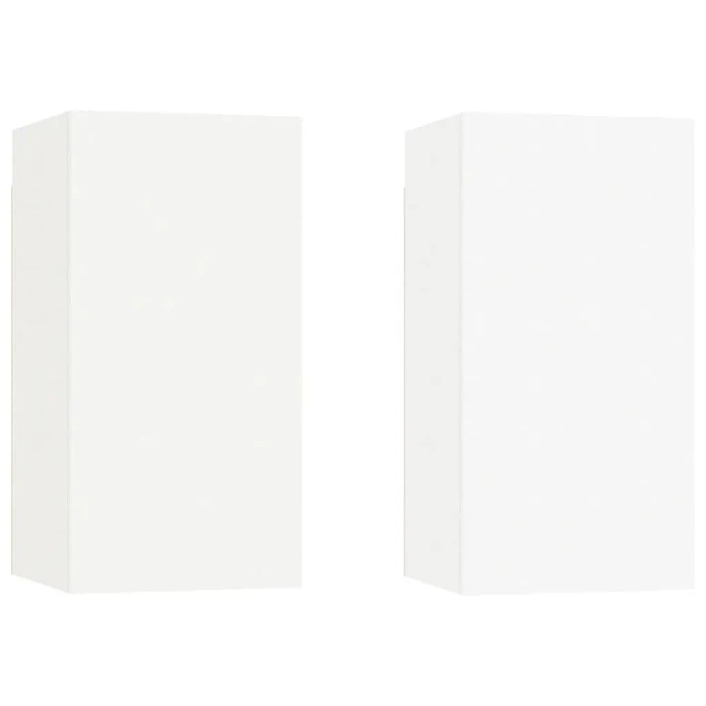 Meubles TV en bois d'ingénierie blanc 30,5x30x60 cm robustes et épurés