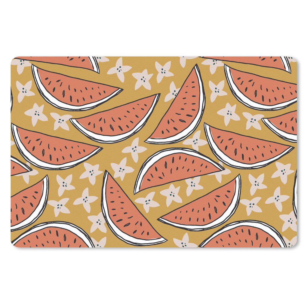 MuchoWow Mauspad Mousepad Sommer - Sterne - Wassermelone 27x18 cm - Mousepads - Maus Mat - Pad - Mausunterlage - Büroartikel - Desk Matten