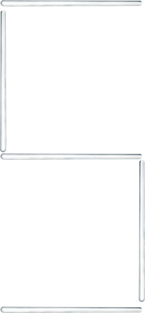 x Glasrührstab abgerundet Baguette 5x250 mm