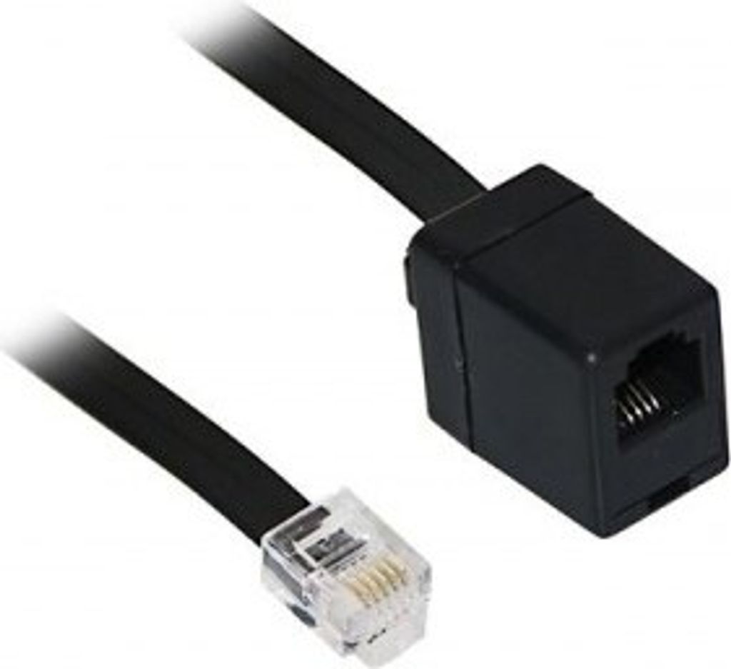 goobay RJ-12 Kabel 6,0 m schwarz, 1 St. Produktbild 