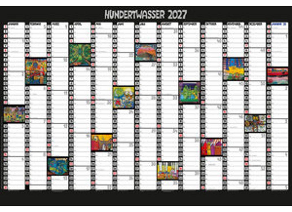 Hundertwasser Mini-Jahresplaner Art 2027 Produktbild 