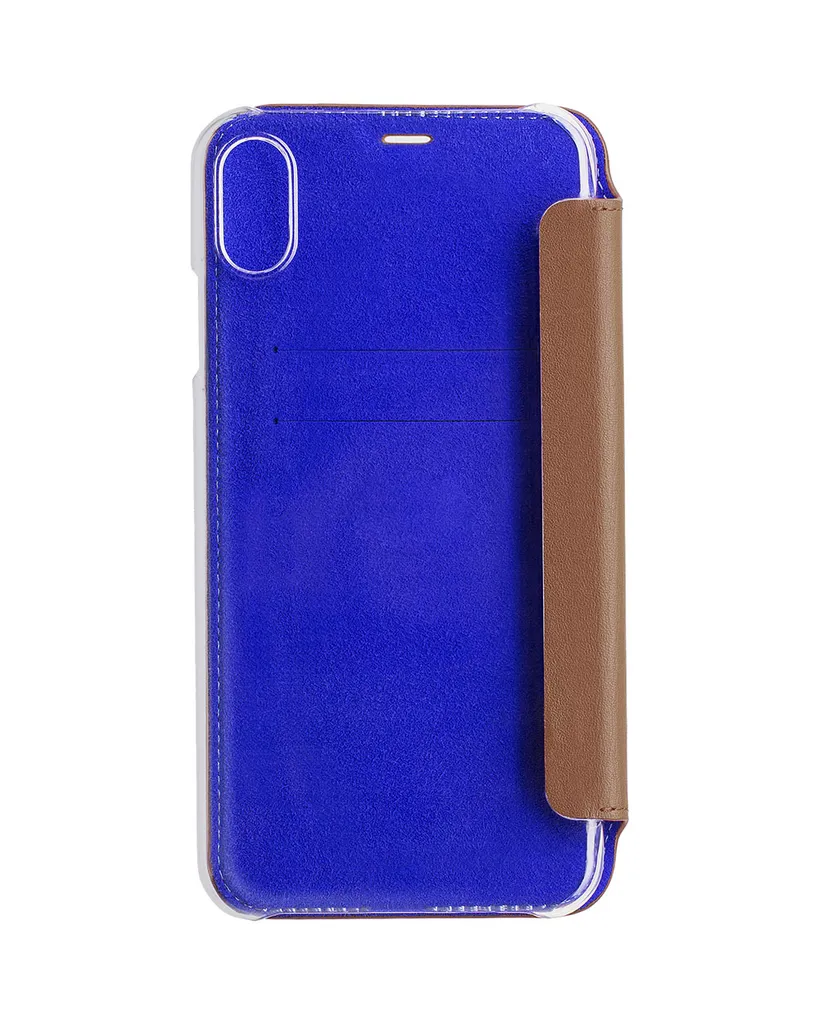 Housse Folio iPhone XR Beetlecase Ectf61Br en Cuir Véritable Marron Camel - 2