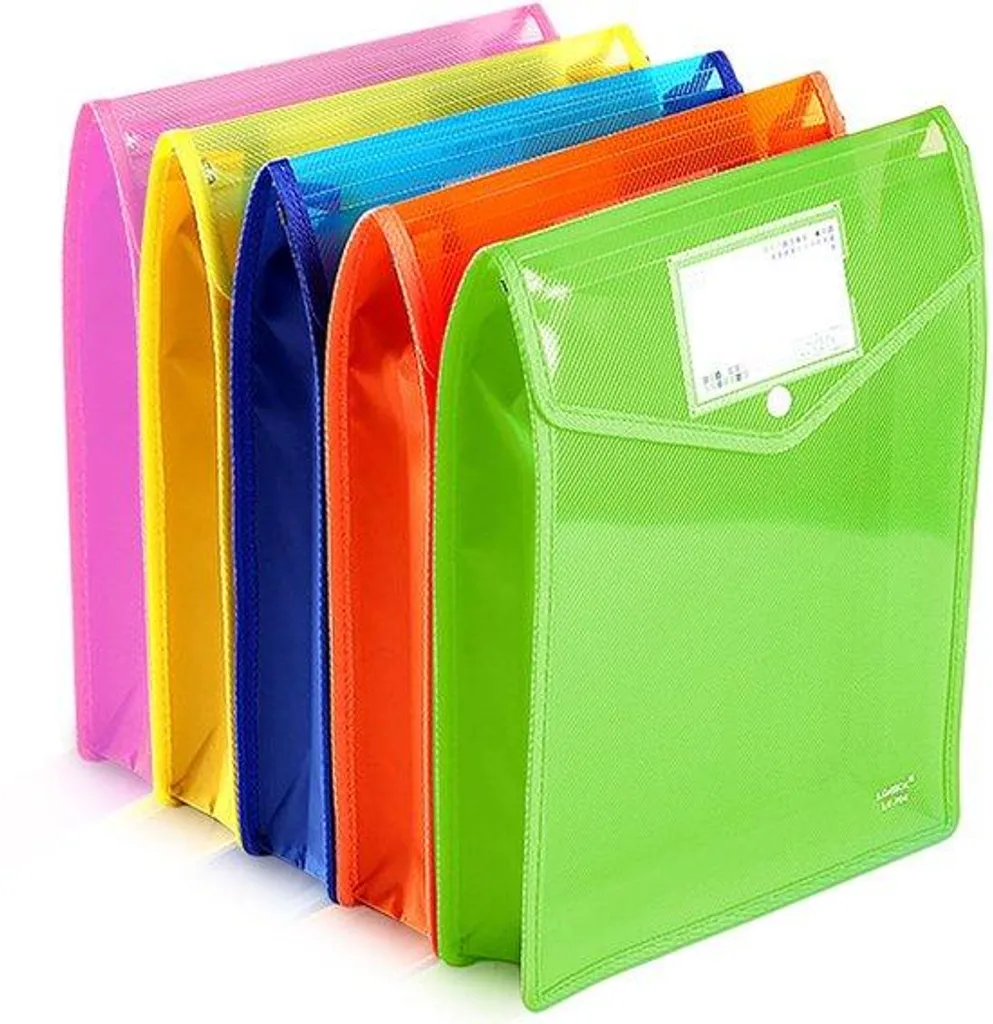 Pochettes de rangement A4 lot de 5 pour dossiers de voyage et écoles