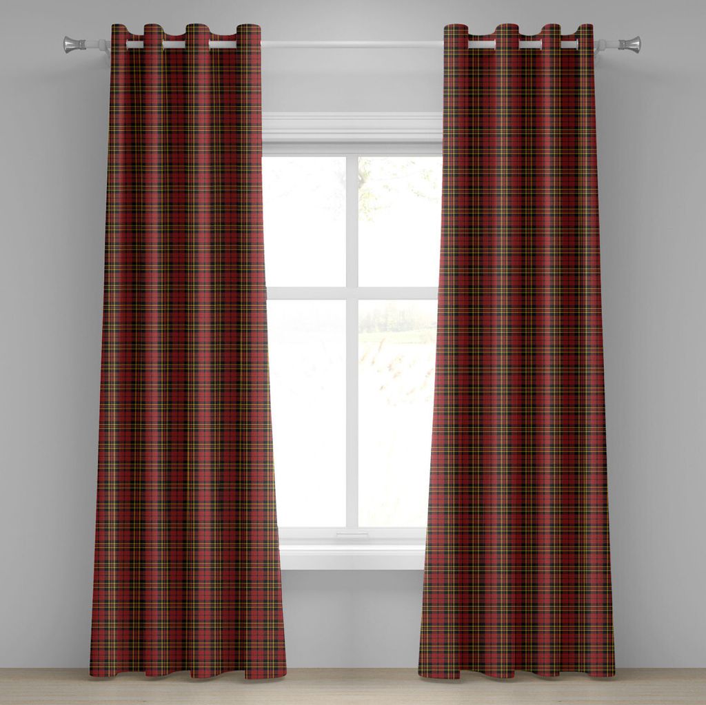 ABAKUHAUS Kariert Ösenvorhang, Schottisches britisches keltisches Kultur-traditionelles Design in den klassischen Farben, Dekorative 2-Panel-Fenst...