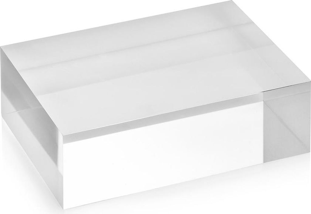 Acrylblock 60x45x20mm transparent, rundum glänzend polierte Seitenkanten / Acryl / Acrylglas / massiv / klar / farblos / Dekoration - Zeigis
