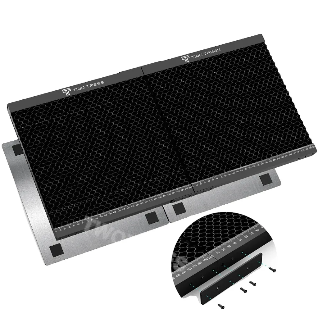 Support de Découpe Laser Nid d'Abeille 400x425mm - Double Panneau 2 en 1