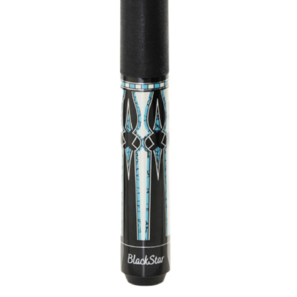 Queue de billard BlackStar avec protection de filetage noir et blanc