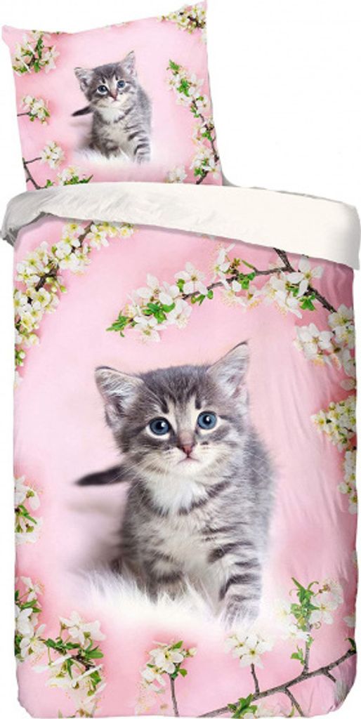 Good Morning Kinder Bettwäsche mit Katze - 135x200 cm - Produktbild 7