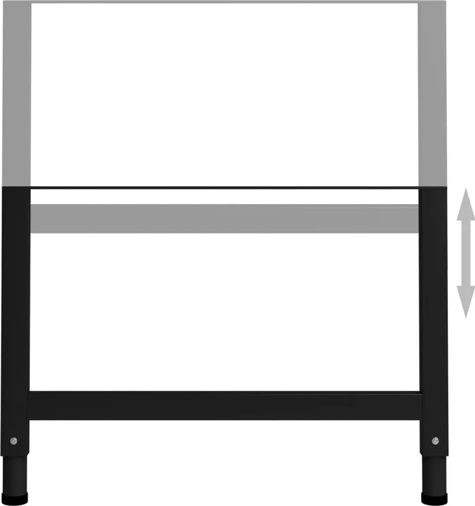 Telaio Banco Lavoro 2 pz Metallo 85x(69-95,5) cm - Analisi Tecnica - 4