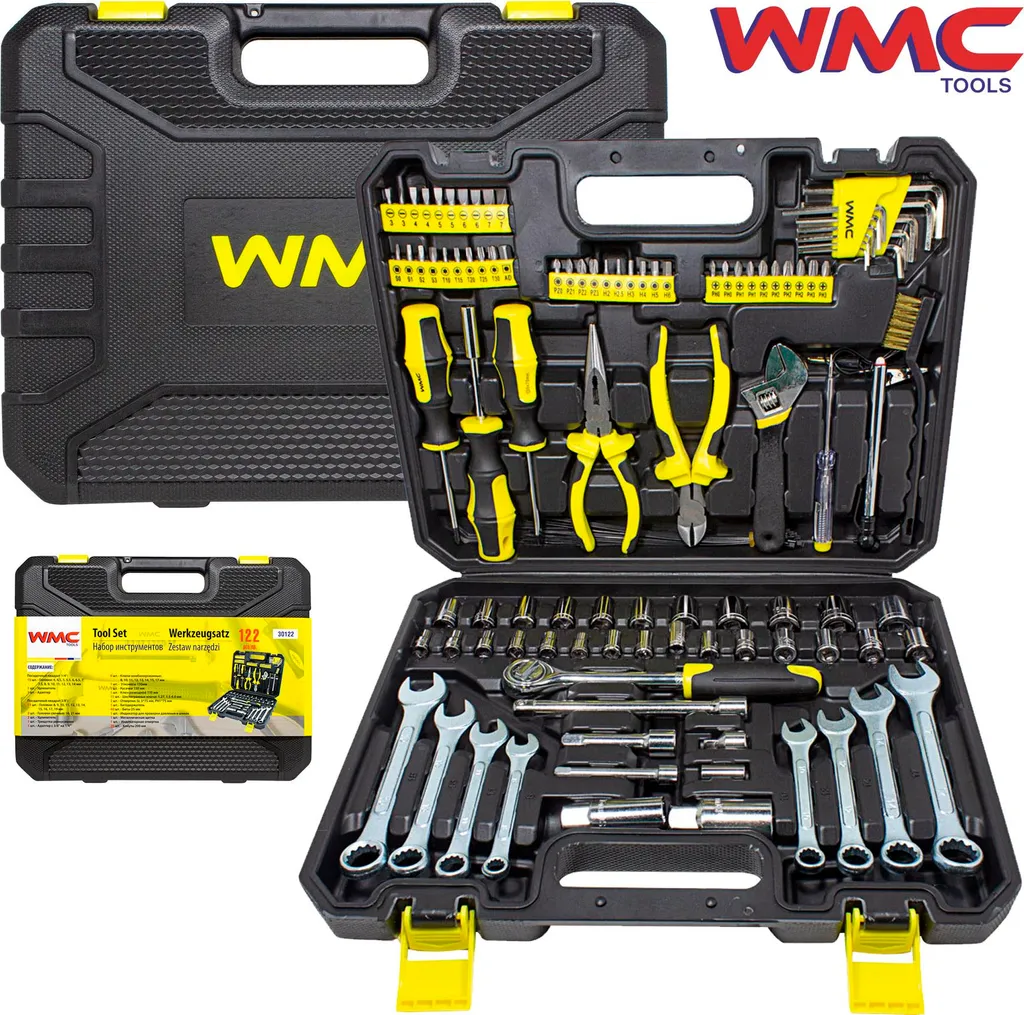 WMC Tool Set 122 Pezzi Professionale | Valigetta Attrezzi Completa