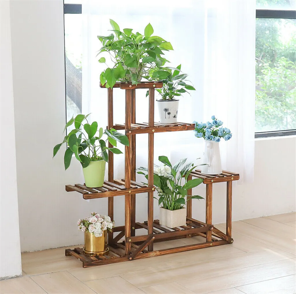 Support Plantes Multi-niveaux : Solution Stable pour Pots de Fleurs