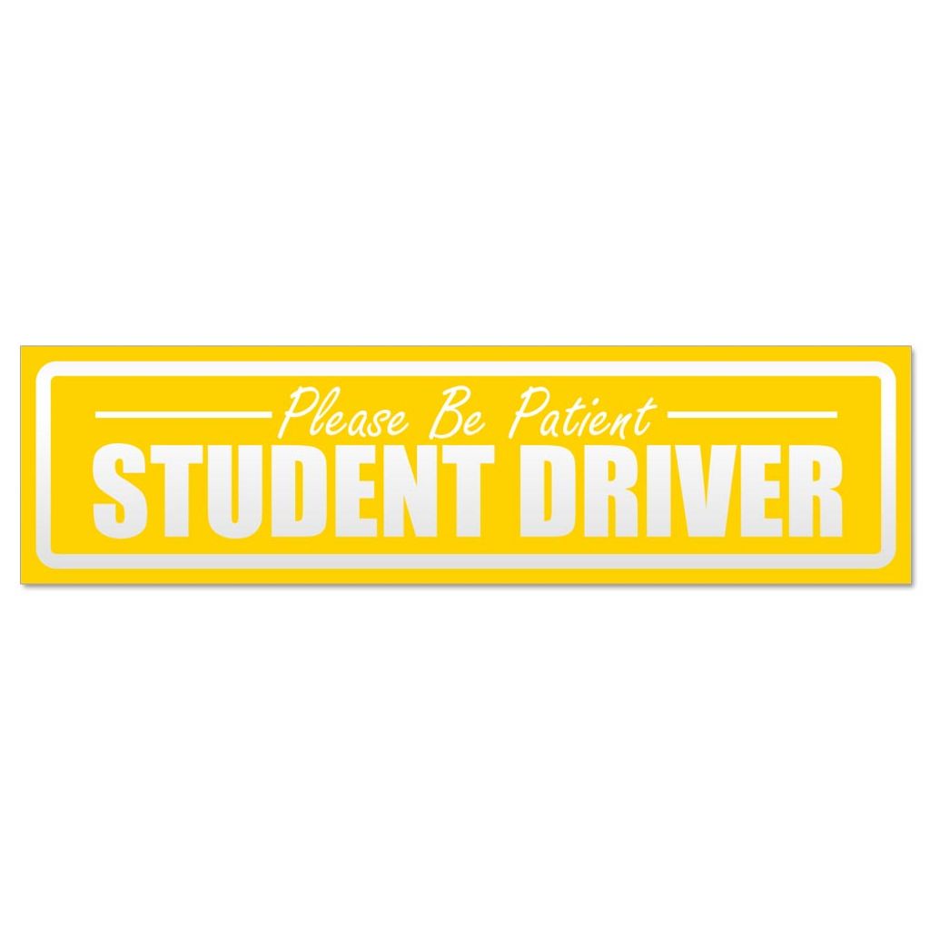 Please Be Patient Student Driver invertiert Magnetschild Schild magnetisch