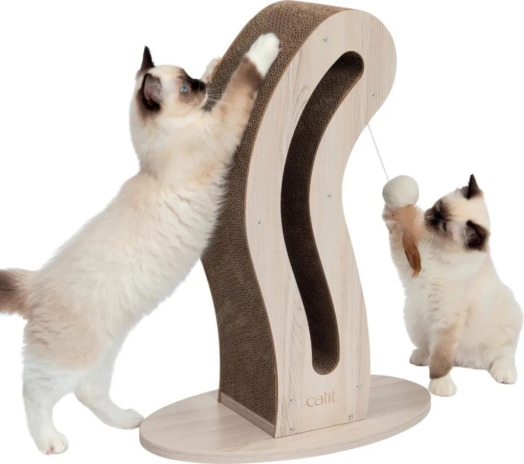 Catit Pixi Scratcher Queue de Chat - Griffoir robuste avec herbe à chat - 2