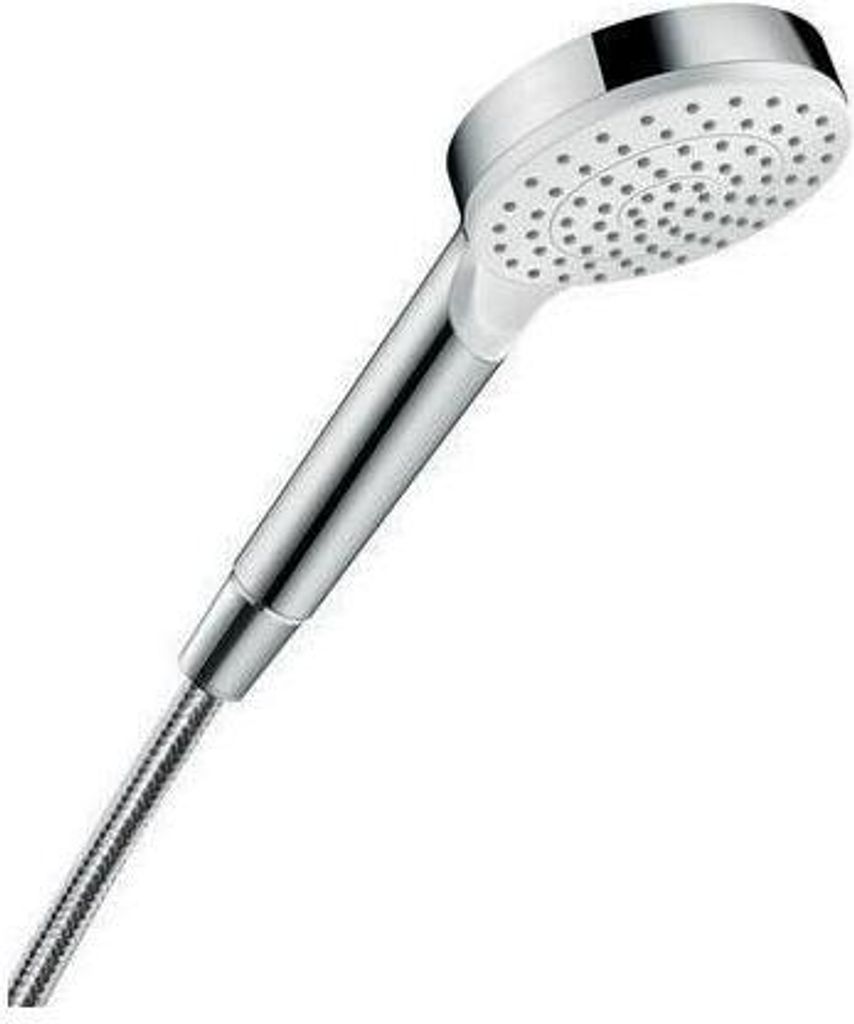 Hansgrohe Crometta, Handduschbrause mit Kopf, Chrom, Weiß, Wand