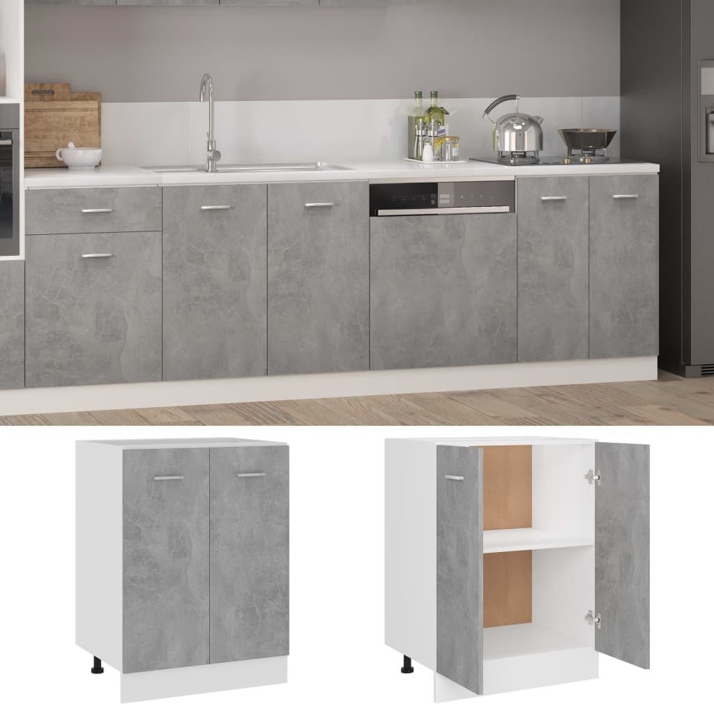 vidaXL Szafka dolna Lyon beton szara 60x46x81,5 cm materiał Zdjęcie produktu 