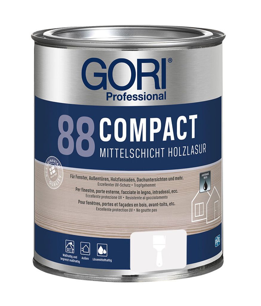 2,5L Gori 88 Compactlasur farblos Compact Lasur Holzschutz Produktbild 