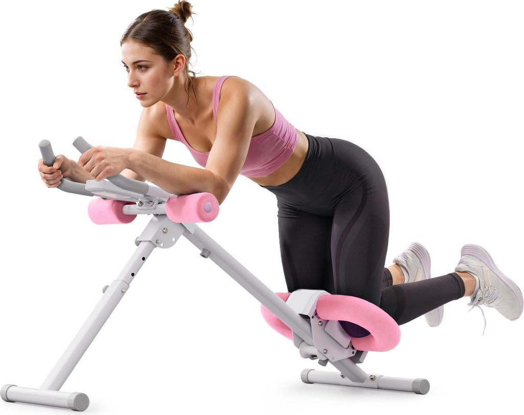 Multifunktionaler klappbarer Bauchmuskeltrainer – LCD-Display, 5 Höheneinstellungen & 2 Neigungswinkel, ergonomisch, bis 120 kg, Ganzkörpertrai...