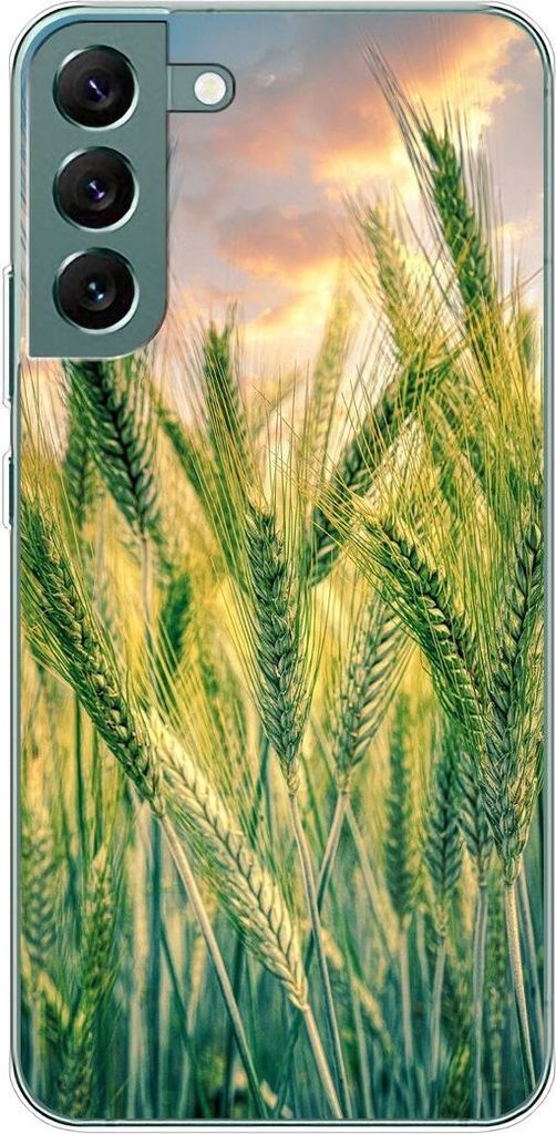 König Design Hülle kompatibel mit Samsung Galaxy S22 Plus 5G Kunststoff Soft Handyhülle - Handy Case Kornfeld