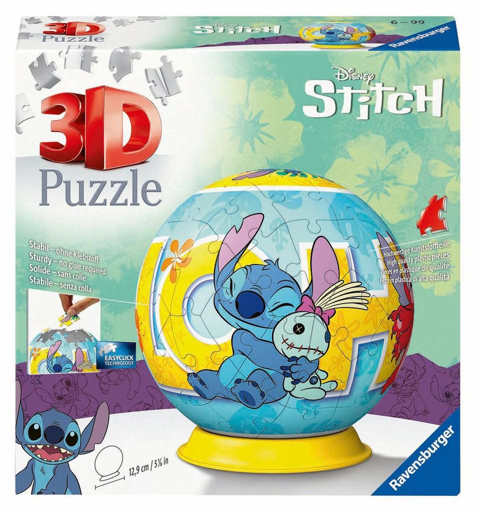 Ravensburger 3D Puzzle 11596 - Puzzle-Ball Disney Stitch - Produktbild 